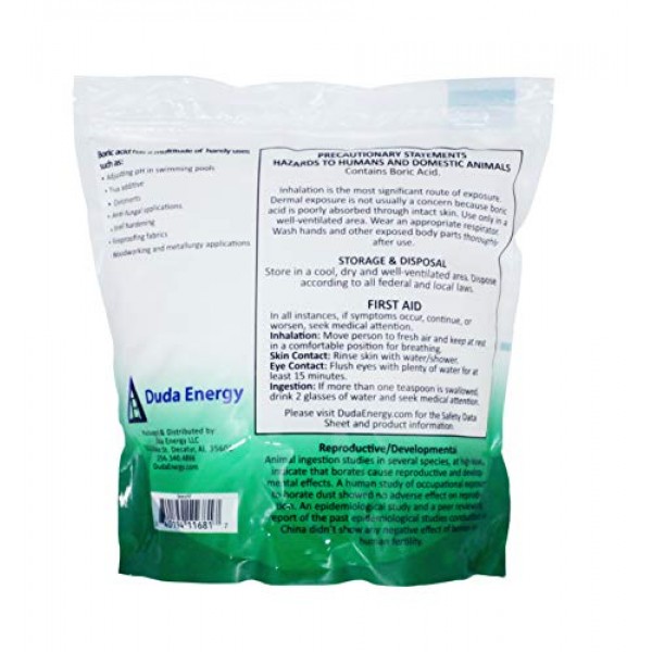 25 lb Fine Powder Boric Acid H3BO3 99.9+% Pure Orthoboric Acid