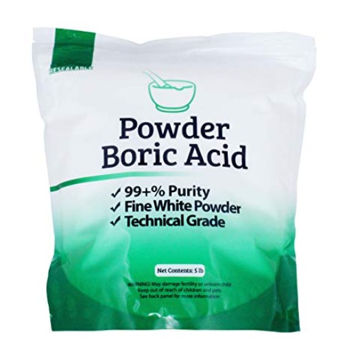25 lb Fine Powder Boric Acid H3BO3 99.9+% Pure Orthoboric Acid