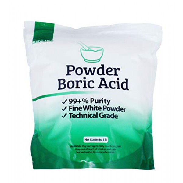 25 lb Fine Powder Boric Acid H3BO3 99.9+% Pure Orthoboric Acid