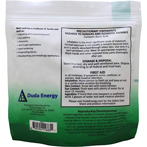 Duda Energy - borp1f borp1 Fine Powder Boric Acid H3BO3 99, 1 lb. ...