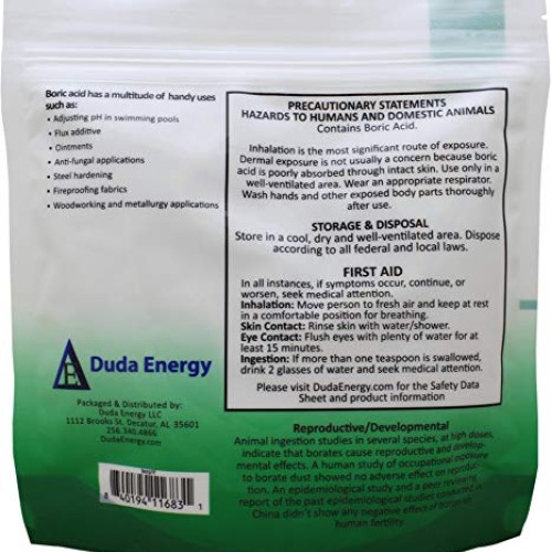 Duda Energy - borp1f borp1 Fine Powder Boric Acid H3BO3 99, 1 lb. ...