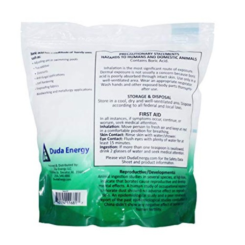 Duda Energy - borp5f borp5 Fine Powder Boric Acid H3BO3 99, 5 lb.