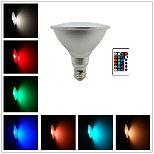 Led Spotlight E27 PAR38 20W RGB Colored Light Bulb 16 Color Changi...