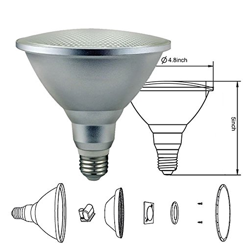 Led Spotlight E27 PAR38 20W RGB Colored Light Bulb 16 Color Changi...