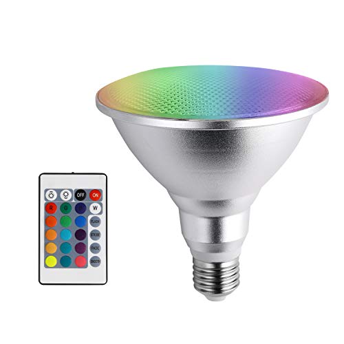 Led Spotlight E27 PAR38 20W RGB Colored Light Bulb 16 Color Changi...
