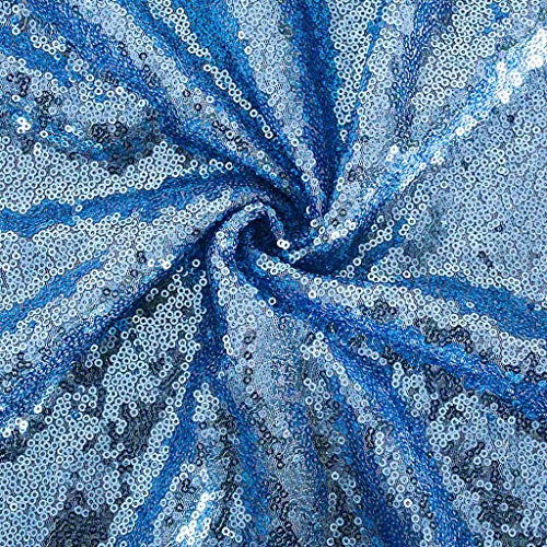 Sequin Fabric by The Yard Sparkly Fabric Blue Fabric for Sewing Se...