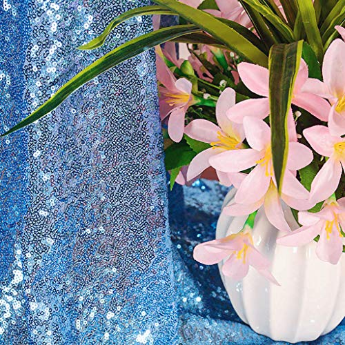 Sequin Fabric by The Yard Sparkly Fabric Blue Fabric for Sewing Se...
