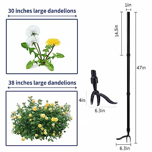 Weed Puller Tool,47.2 Weed Puller Tool Stand Up Heavy Duty,Long H...