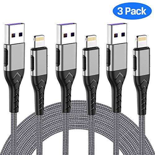 iPhone Charger, Apple MFi Certified 3Pack 10FT USB A Cable for L...