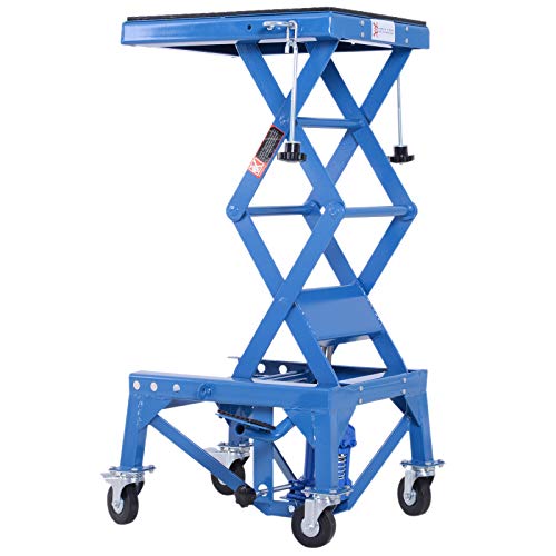 DURHAND 300 lbs Hydraulic Motorcycle Scissor Jack Lift Foot Step W...