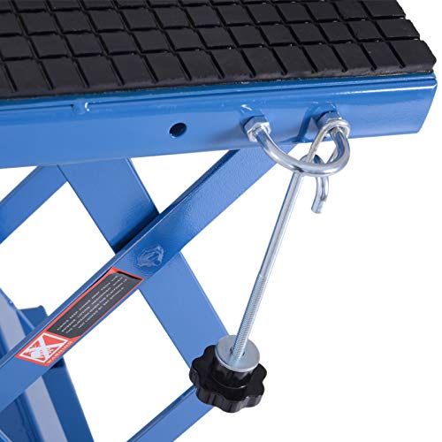 DURHAND 300 lbs Hydraulic Motorcycle Scissor Jack Lift Foot Step W...