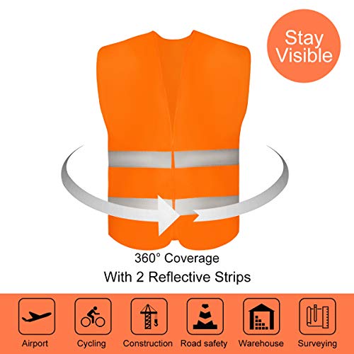 10 Pack High Visibility Safety Vest for Traffic Work, Running, Sur...