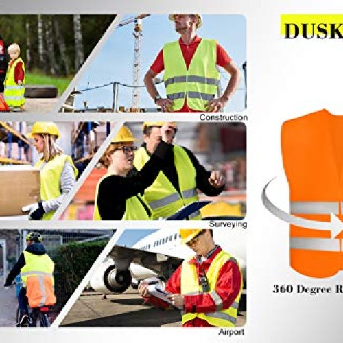 10 Pack High Visibility Safety Vest for Traffic Work, Running, Sur...