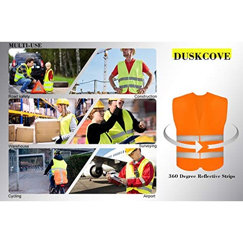 10 Pack High Visibility Safety Vest for Traffic Work, Running, Sur...
