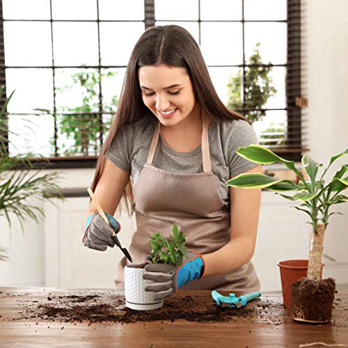 Set of 2 Modern Matte White Honeycomb Embossed Ceramic Planter Pot...