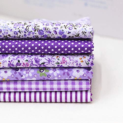 7pcs/Set 25x25cm Mixed Cotton Fabric DIY Printed Cloth Sewing Quil...