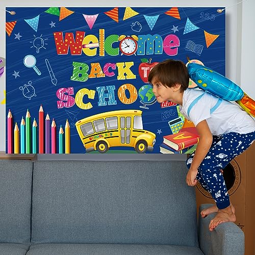 Back to School Backdrop,Welcome Back to School Supplies First Day ...
