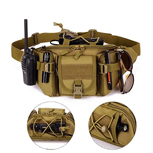 DYJ Utility Multipurpose Molle Tactical Waist Bag, Coyote Brown, S...