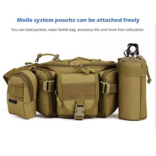 DYJ Utility Multipurpose Molle Tactical Waist Bag, Coyote Brown, S...