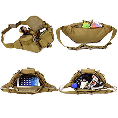 DYJ Utility Multipurpose Molle Tactical Waist Bag, Coyote Brown, S...