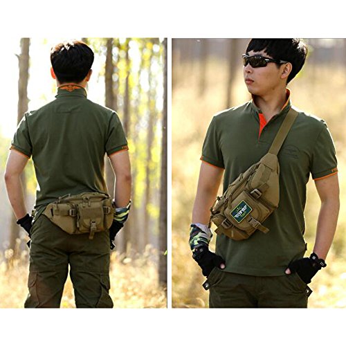 DYJ Utility Multipurpose Molle Tactical Waist Bag, Coyote Brown, S...