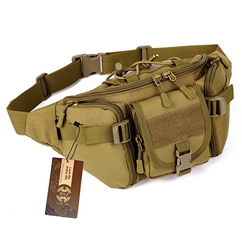 DYJ Utility Multipurpose Molle Tactical Waist Bag, Coyote Brown, S...
