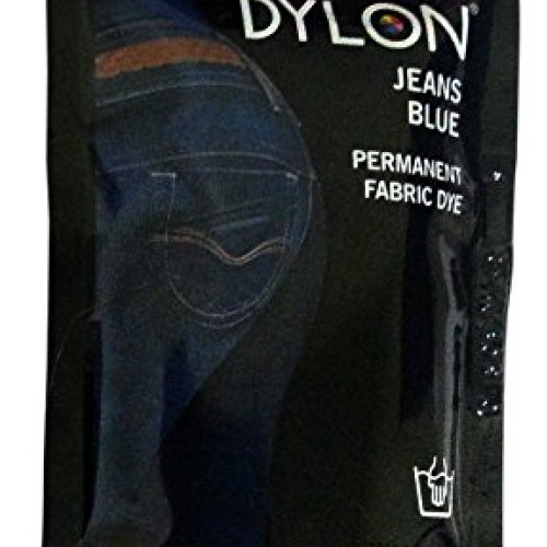 Dylon 87023 Permanent Fabric Dye, 1.75-Ounce, Jeans Blue