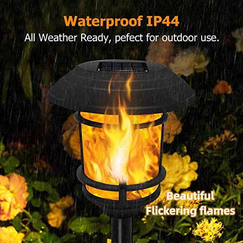 Dynaming 6 Pack Solar Flame Pathway Lights Outdoor, Flickering Fla...