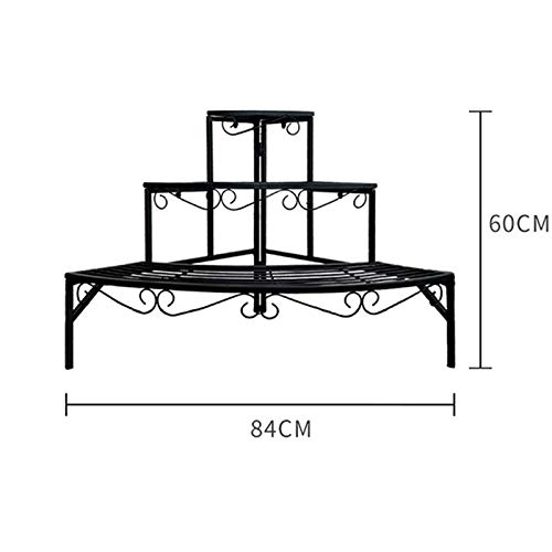 3 Tier Plant Stand Flower Pot Rack Quarter Round Plant Corner Shel...
