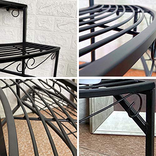 3 Tier Plant Stand Flower Pot Rack Quarter Round Plant Corner Shel...