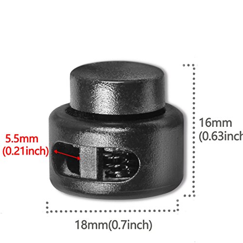 DYZD Double Hole Cord Lock Stoppers Plastic Spring Stop Double Ho...