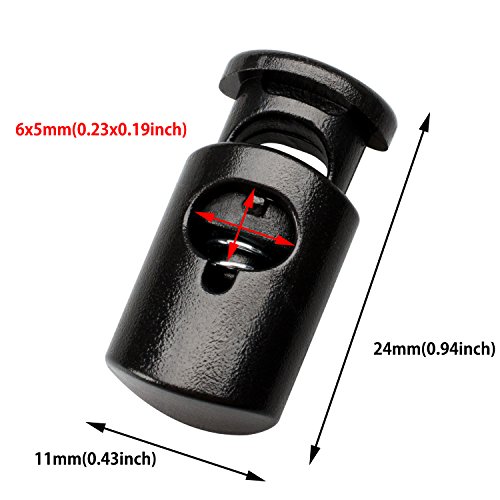 DYZD Multi-Colour Plastic Cord Lock End Spring Stop Toggle Stopper...