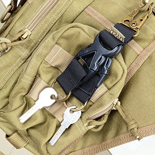DYZD Tactical Gear Keychain Survival 100% Nylon Webbing Key Chain ...
