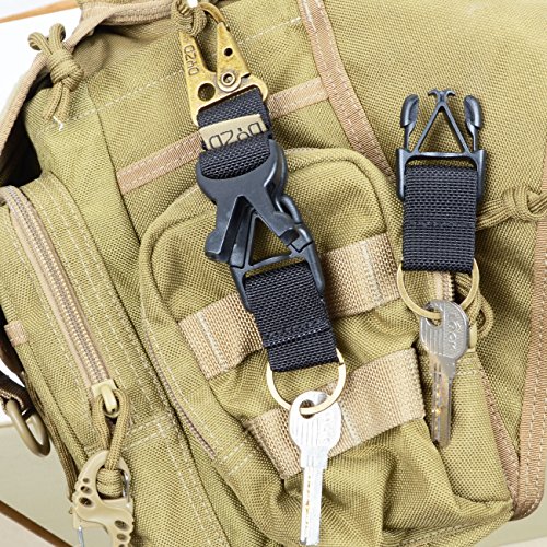 DYZD Tactical Gear Keychain Survival 100% Nylon Webbing Key Chain ...