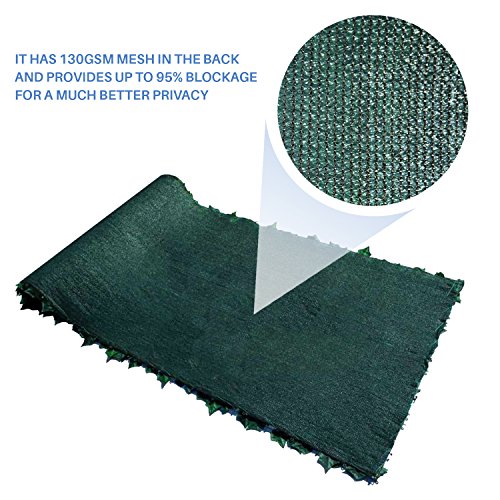E&K Sunrise 6 x 8 Faux Ivy Privacy Fence Screen with Mesh Back-A...