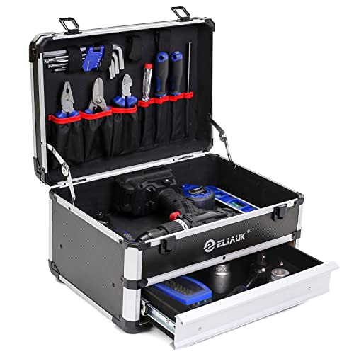 E ELIAUK Tool Box Portable Tool Box with drawer Tool Storage Box O...