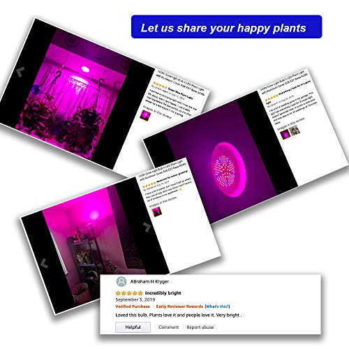 100W Grow Light Bulb h LED Plant Light with Aluminum Cover E26 E27...