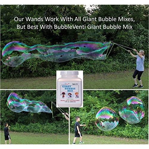 E-Know Bubble Wand,3 Style Giant Bubble Wand Outdoor Toy for Kids,...