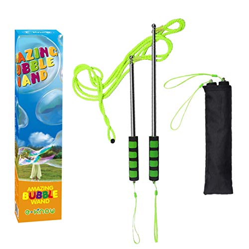E-Know Bubble Wand,Stainless Steel Giant Bubble Wand Outdoor Toy f...