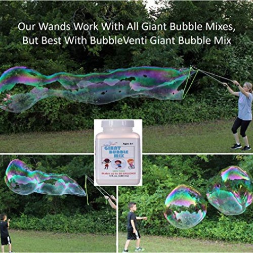 E-Know Bubble Wand,Stainless Steel Giant Bubble Wand Outdoor Toy f...