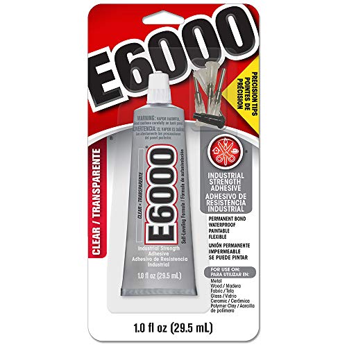 E6000 231020 Adhesive with Precision Tips, 1.0 fl oz