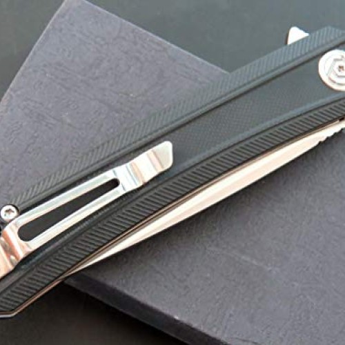 Eafegrow CH3002-G10 Folding Camping Knives 3.7 inch D2 Blade and G...