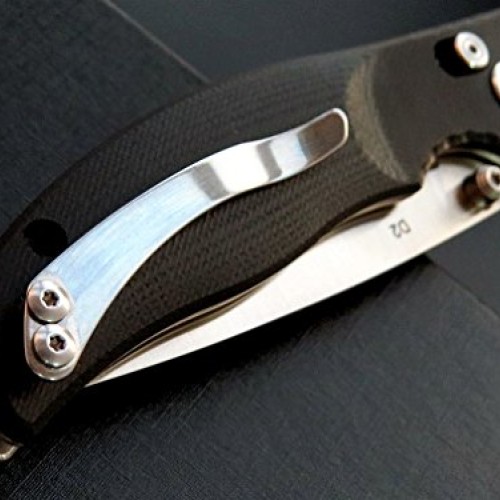 Eafengrow EF3 Outdoor Pocket Knife Folding Hunting Knife with D2 B...