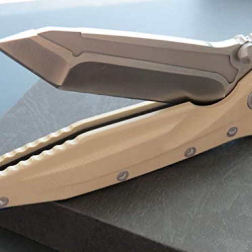 Eafengrow EF55 Pocket Folding Hunting Knife G10 Handle D2 Blade,ED...