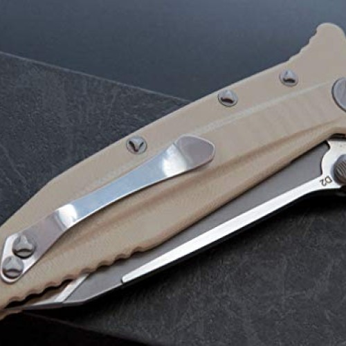 Eafengrow EF55 Pocket Folding Hunting Knife G10 Handle D2 Blade,ED...