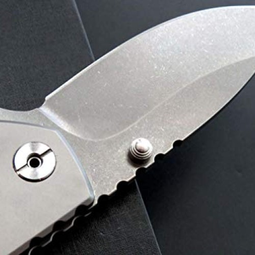 Eafengrow EF906 Folding Pocket Knife D2 Steel Blade and Titanium A...