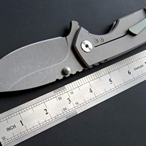 Eafengrow EF906 Folding Pocket Knife D2 Steel Blade and Titanium A...