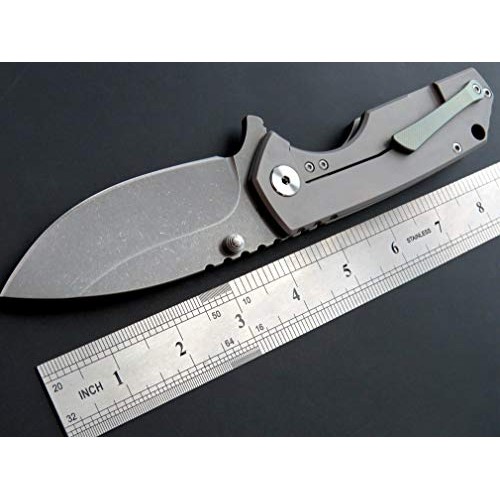 Eafengrow EF906 Folding Pocket Knife D2 Steel Blade and Titanium A...