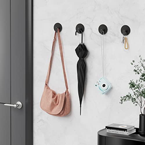 EAGMAK Towel Hooks for Bathroom, 4 Pack Adhesive Hooks, SUS304 Sta...