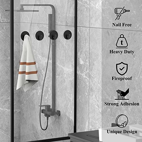 EAGMAK Towel Hooks for Bathroom, 4 Pack Adhesive Hooks, SUS304 Sta...